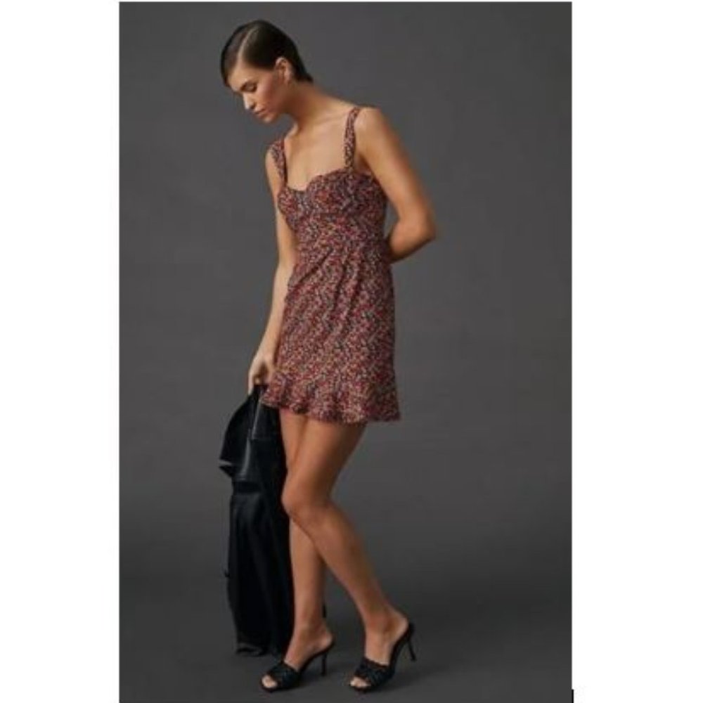 Anthropologie Hutch Ditsy Floral Corset Dress in Floral Print - Size Large - NWT